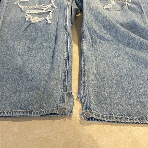 American Eagle Super High Rise Baggy Wide Leg Jeans 2 X Long - Picture 6 of 9